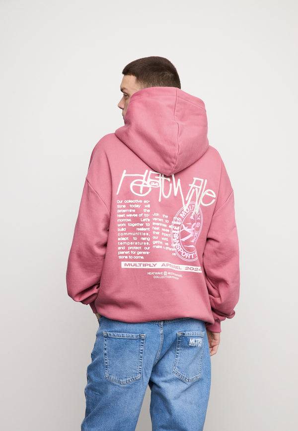 Multiply Spparel Oversize Hoodie OVERHEATING Rose Wine Online
