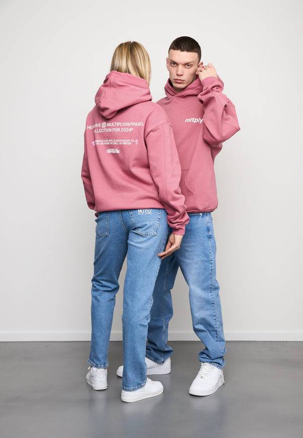 Multiply Spparel Oversize Hoodie SUMMER HEAT Rose Wine Auslauf