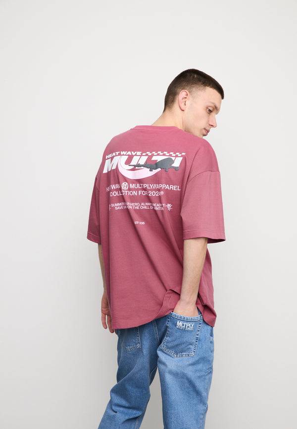 Multiply Spparel Oversize T-Shirt TAKE OFF Rose Wine Verkauf