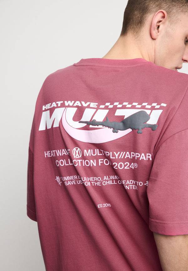 Multiply Spparel Oversize T-Shirt TAKE OFF Rose Wine Verkauf