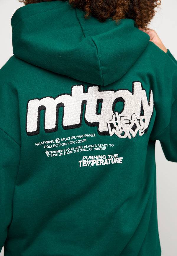 Multiply Spparel Oversize Zip Hoodie HEAT Botanical Garden Schlussverkauf