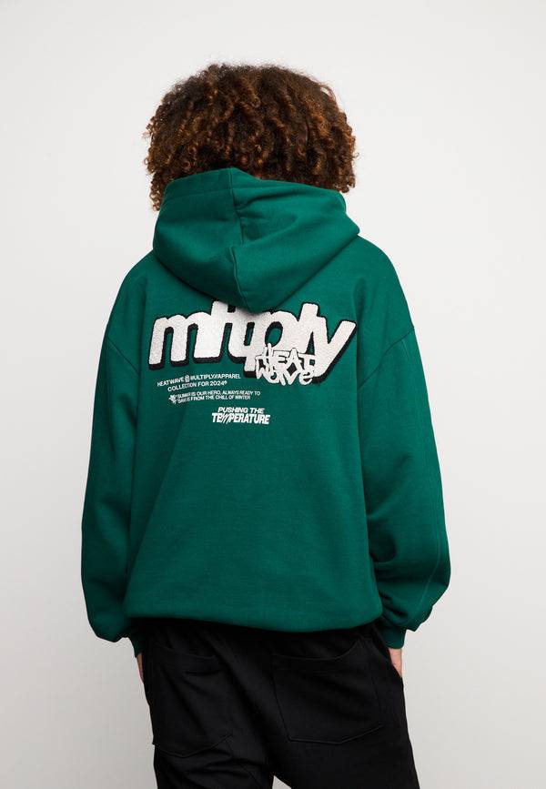 Multiply Spparel Oversize Zip Hoodie HEAT Botanical Garden Schlussverkauf