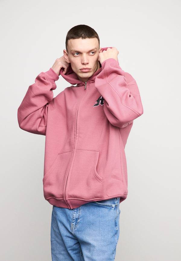 Multiply Spparel Oversize Zip Hoodie SUNNY SIDE Rose Wine Meist gekauft
