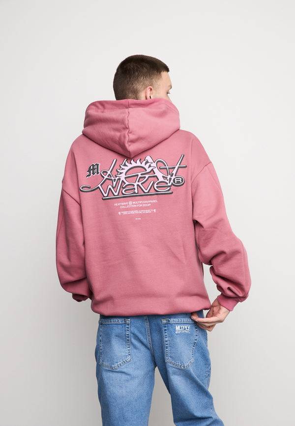 Multiply Spparel Oversize Zip Hoodie SUNNY SIDE Rose Wine Meist gekauft