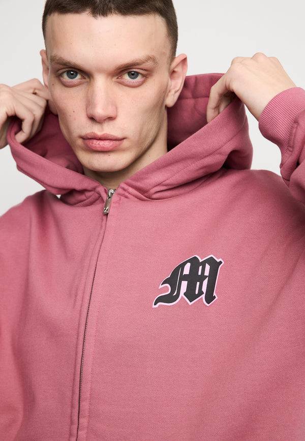 Multiply Spparel Oversize Zip Hoodie SUNNY SIDE Rose Wine Meist gekauft