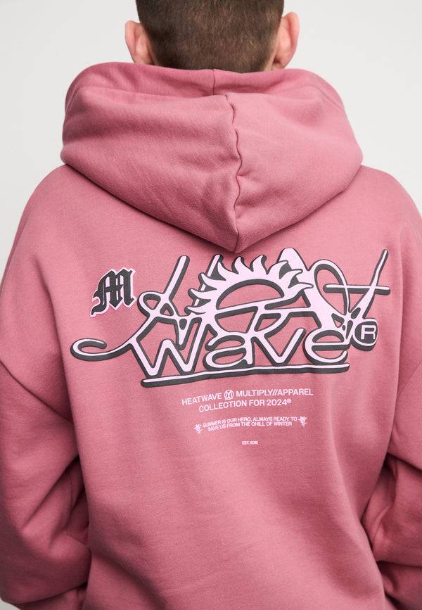 Multiply Spparel Oversize Zip Hoodie SUNNY SIDE Rose Wine Meist gekauft