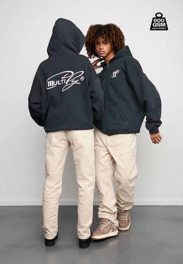 Multiply Spparel Oversize Zip Hoodie MASSIVE Black Soda Günstiger Verkauf