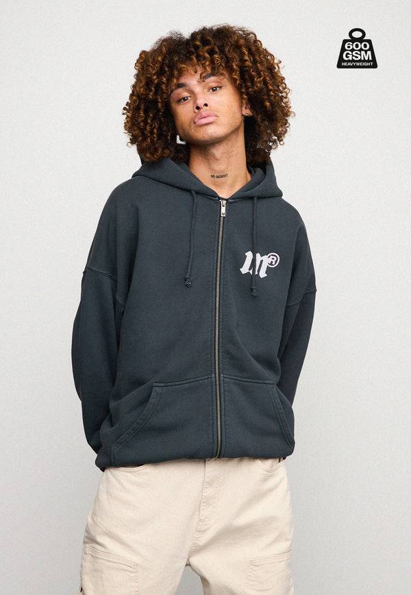 Multiply Spparel Oversize Zip Hoodie MASSIVE Black Soda Günstiger Verkauf