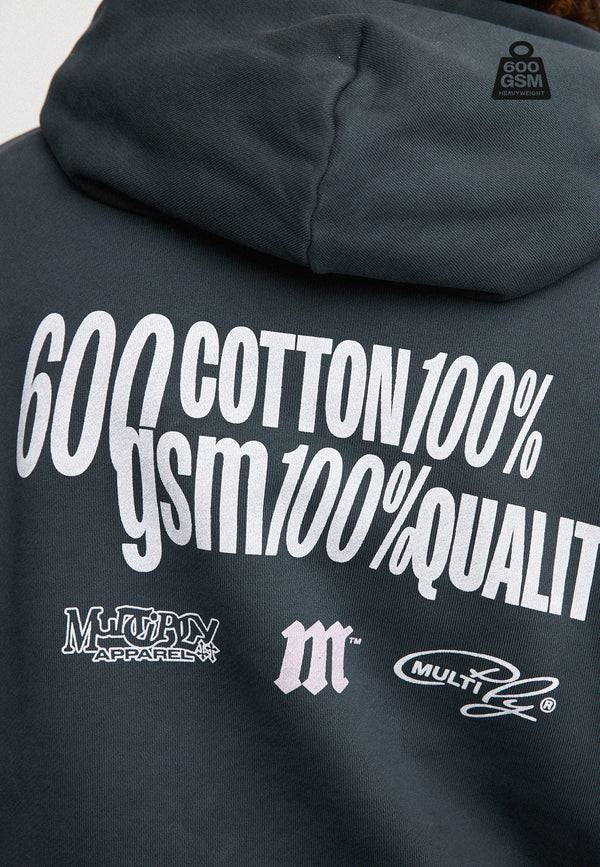 Multiply Spparel Oversize Hoodie HEAVY Black Soda Fabrikverkauf