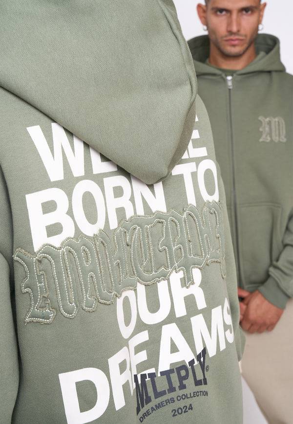 Multiply Spparel Oversize Zip Hoodie DEFENSE Four Leaf Clover Online