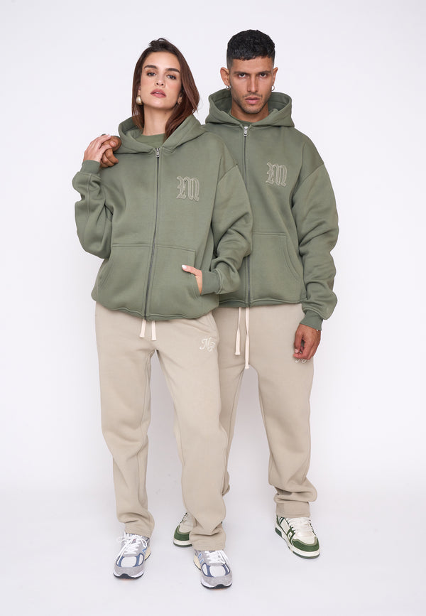 Multiply Spparel Oversize Zip Hoodie DEFENSE Four Leaf Clover Online