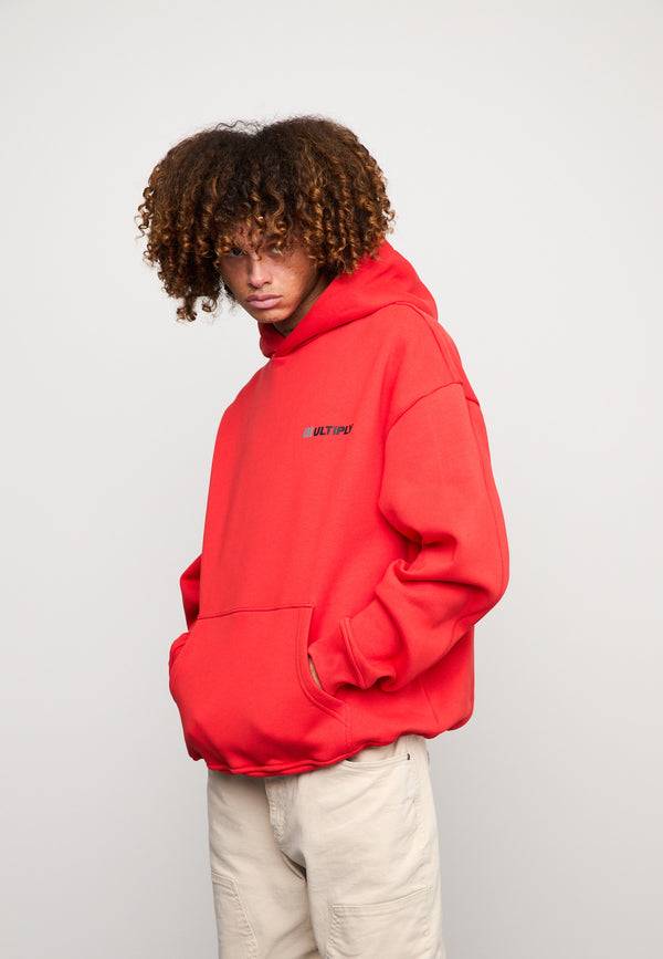 Multiply Spparel Oversize Hoodie ACCUSED Flame Scarlet Hotsell
