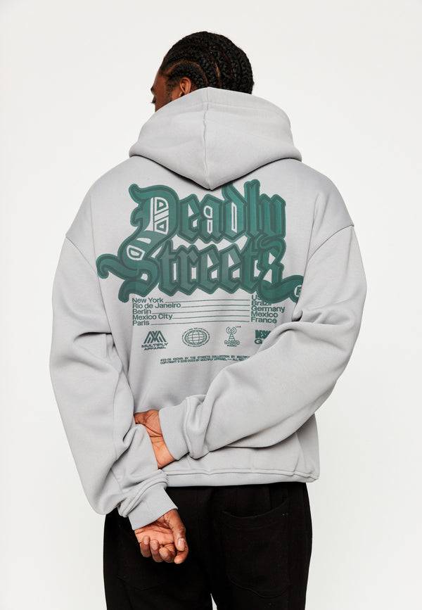 Multiply Spparel Oversize Hoodie DEADLY Ultimate Grey Günstiger Verkauf