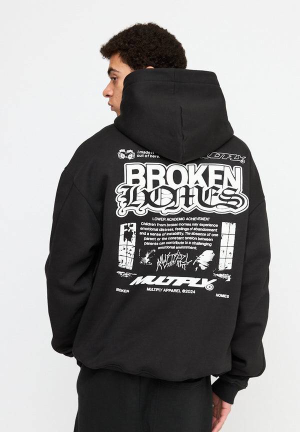 Multiply Spparel Oversize Hoodie DIVORCE Black Soda Washed Meist gekauft