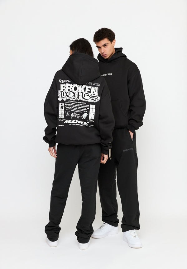 Multiply Spparel Oversize Hoodie DIVORCE Black Soda Washed Meist gekauft