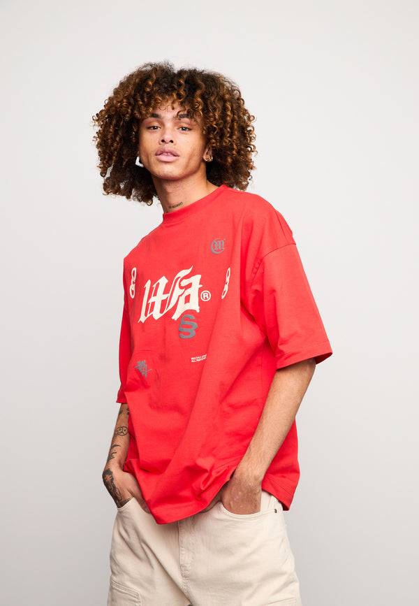 Multiply Spparel Oversize T-Shirt BAIL Flame Scarlet Online