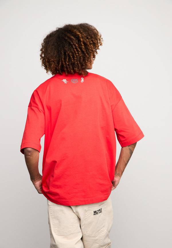 Multiply Spparel Oversize T-Shirt BAIL Flame Scarlet Online
