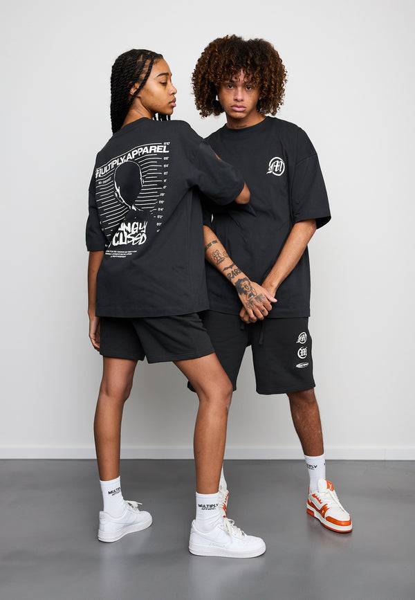Multiply Spparel Oversize T-Shirt CALUMNY Black Soda Washed Outlet