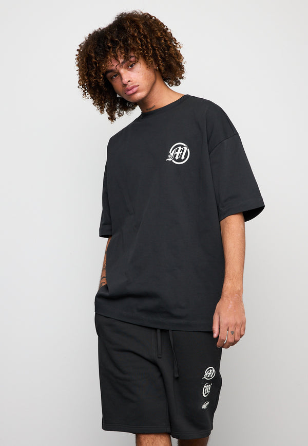 Multiply Spparel Oversize T-Shirt CALUMNY Black Soda Washed Outlet