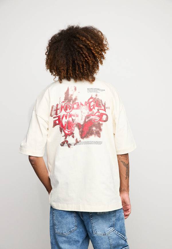 Multiply Spparel Oversize T-Shirt LIBEL Egret Auslauf