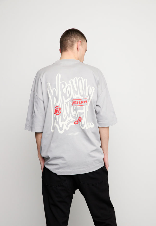 Multiply Spparel Oversize T-Shirt RIGHTS Ultimate Grey Verkauf