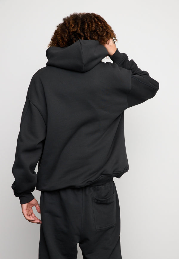 Multiply Spparel Oversize Hoodie INJUSTICE Black Soda Washed Online