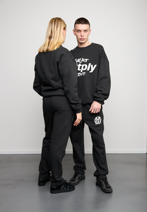 Multiply Spparel Oversize Sweatshirt MLTPLY WAVE Black Soda Washed Outlet