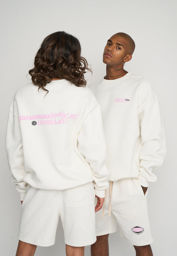Multiply Spparel Oversize Sweatshirt RESERVED Snow White Verkauf