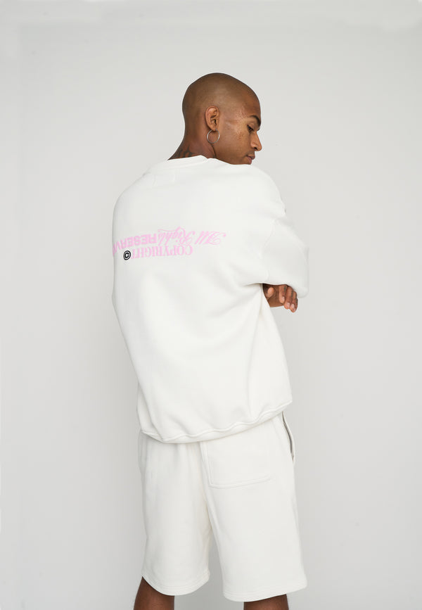 Multiply Spparel Oversize Sweatshirt RESERVED Snow White Verkauf