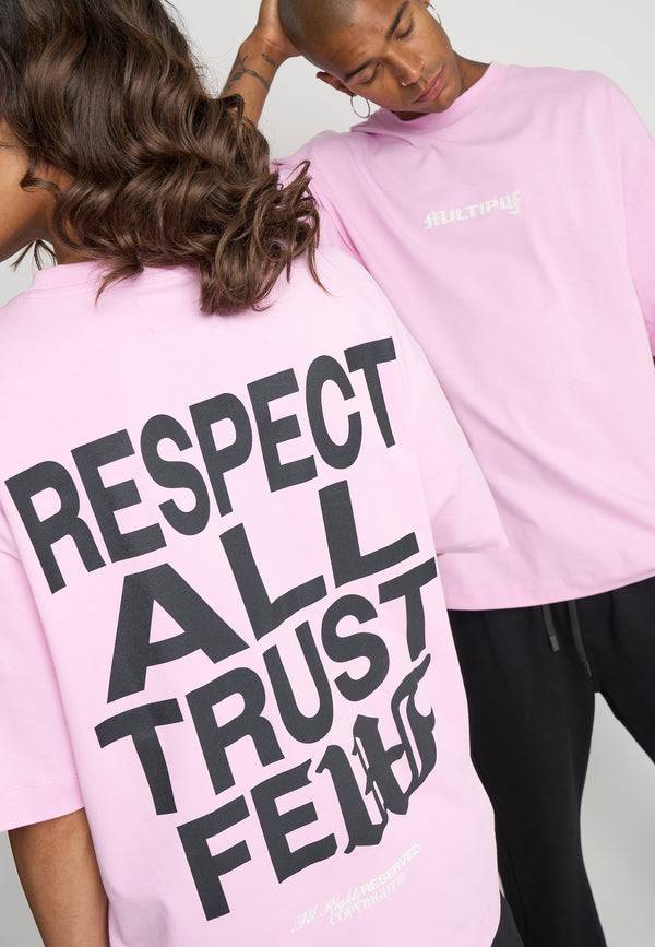 Multiply Spparel Oversize T-Shirt RESPECT Pink Lavender Fabrikverkauf