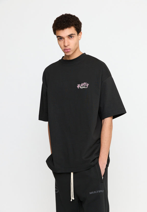 Multiply Spparel Oversize T-Shirt ISOLATION Black Soda Washed Outlet