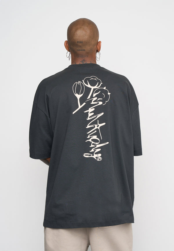 Multiply Spparel Oversize T-Shirt ROOTS Black Soda Washed Verkauf