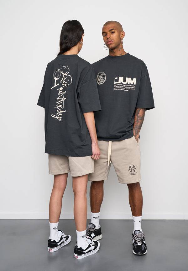 Multiply Spparel Oversize T-Shirt ROOTS Black Soda Washed Verkauf