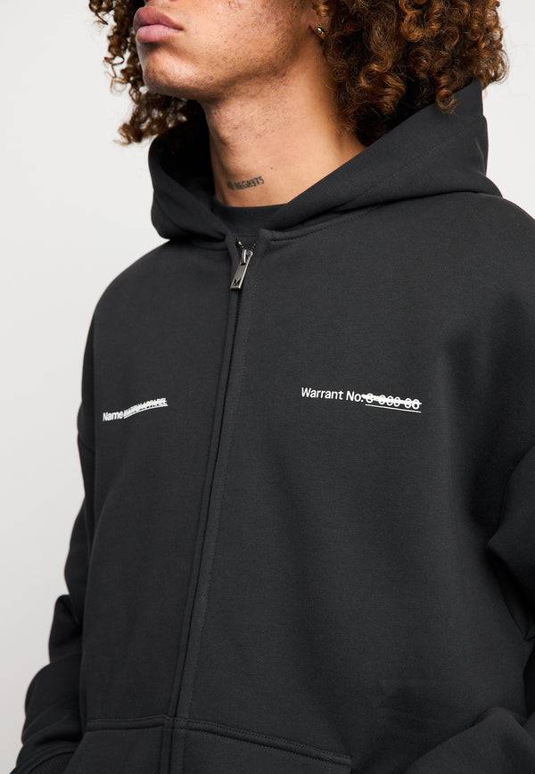 Multiply Spparel Oversize Zip Hoodie SLANDER Black Soda Washed Outlet