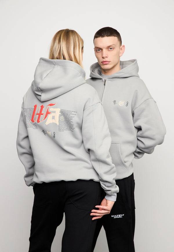 Multiply Spparel Oversize Zip Hoodie DEFAMATION Ultimate Grey Angebote