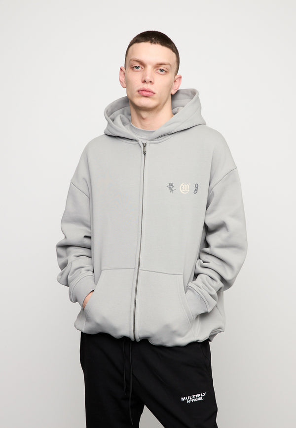 Multiply Spparel Oversize Zip Hoodie DEFAMATION Ultimate Grey Angebote