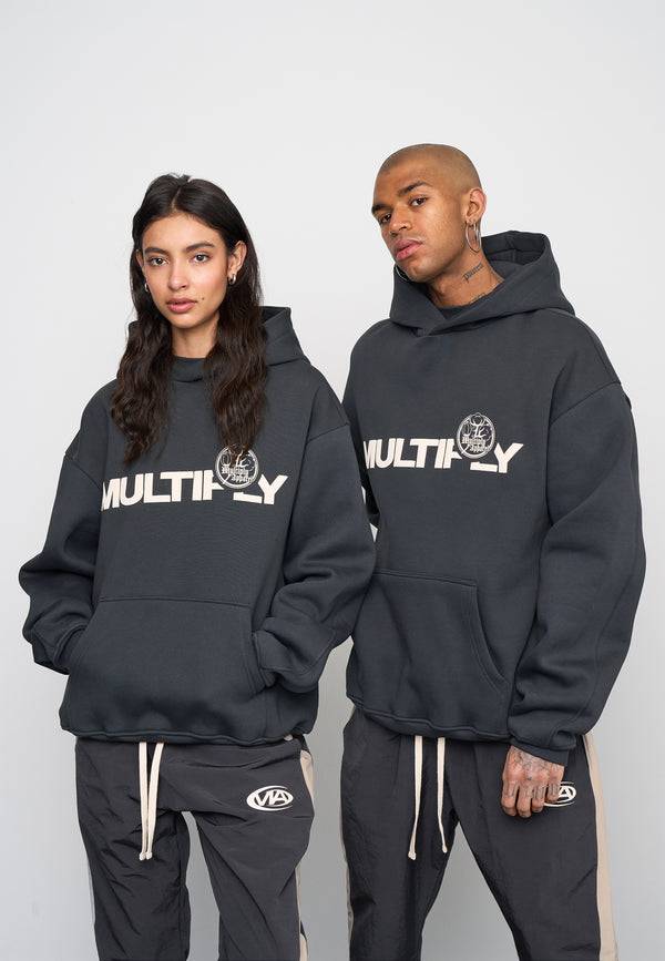 Multiply Spparel Oversize Hoodie VINTAGE Black Soda Washed Hotsell