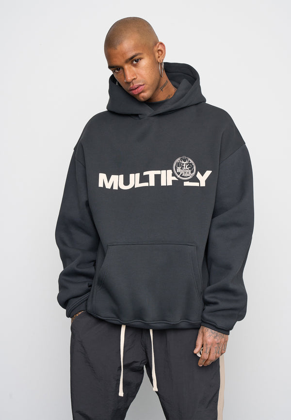 Multiply Spparel Oversize Hoodie VINTAGE Black Soda Washed Hotsell