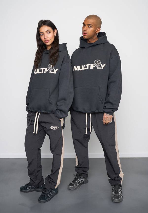 Multiply Spparel Oversize Hoodie VINTAGE Black Soda Washed Hotsell