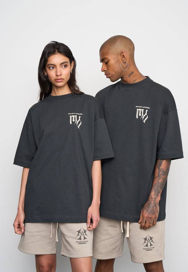 Multiply Spparel Oversize T-Shirt KICKFLIP Black Soda Washed Outlet