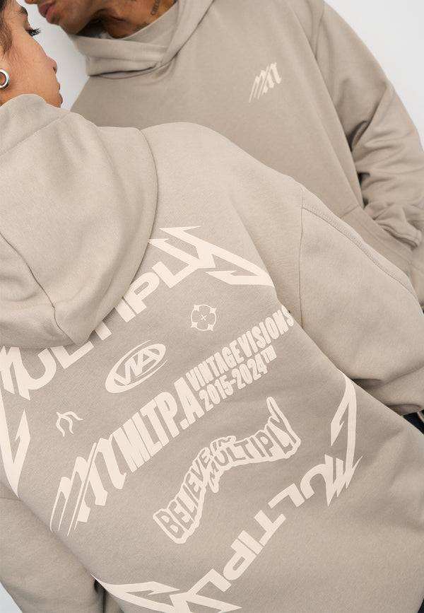 Multiply Spparel Oversize Hoodie NIGHT VISION Vintage Khaki Auslauf