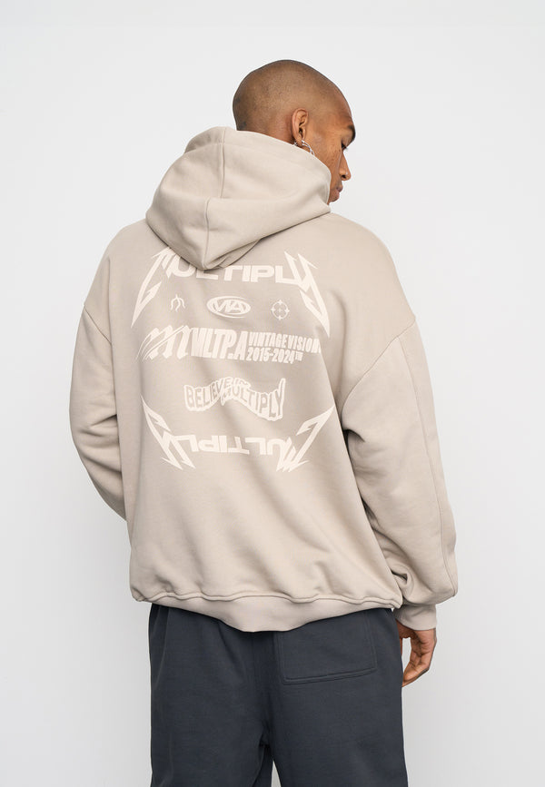 Multiply Spparel Oversize Hoodie NIGHT VISION Vintage Khaki Auslauf