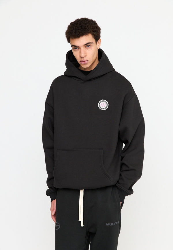 Multiply Spparel Oversize Hoodie SEPARATION Black Soda Washed Limitierter Zeitrabatt