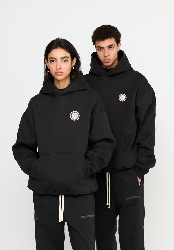 Multiply Spparel Oversize Hoodie SEPARATION Black Soda Washed Limitierter Zeitrabatt