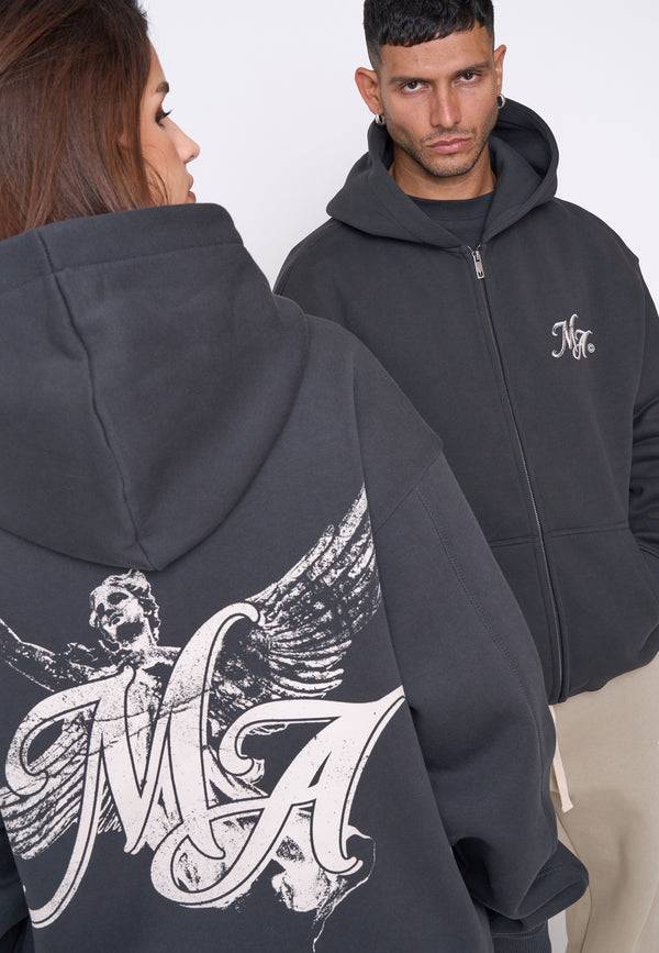 Multiply Spparel Oversize Zip Hoodie HERO Black Soda Günstig kaufen