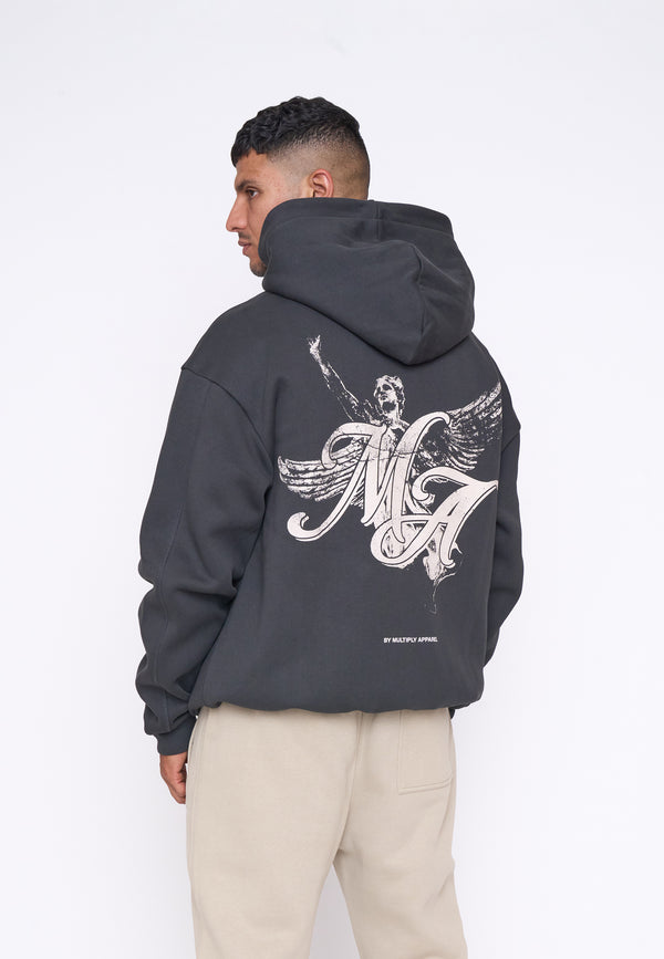 Multiply Spparel Oversize Zip Hoodie HERO Black Soda Günstig kaufen
