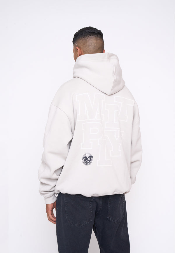 Multiply Spparel Oversize Zip Hoodie LIBRARY Dove Versandkostenfrei
