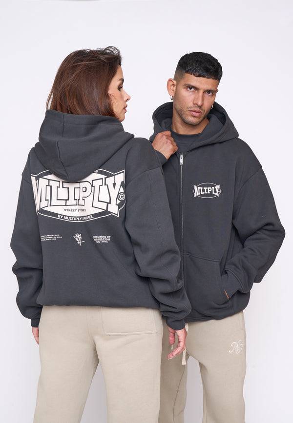 Multiply Spparel Oversize Zip Hoodie STREET Black Soda Großer Ausverkauf