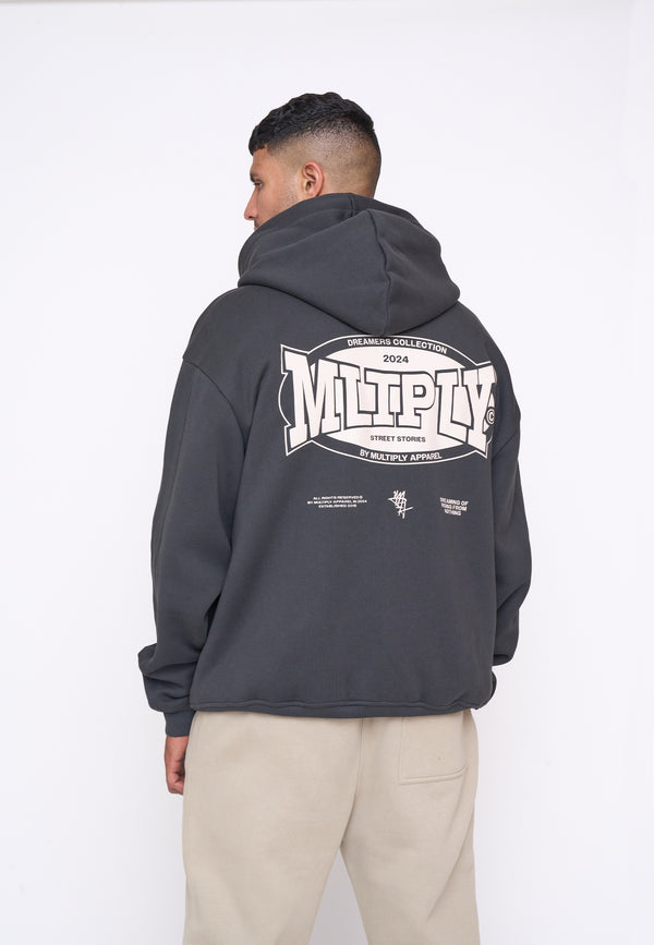Multiply Spparel Oversize Zip Hoodie STREET Black Soda Großer Ausverkauf