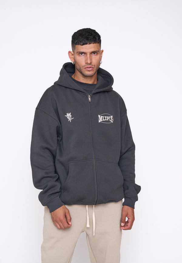 Multiply Spparel Oversize Zip Hoodie STREET Black Soda Großer Ausverkauf